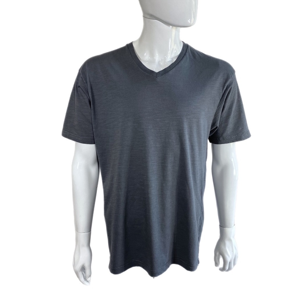 Rustic Blue Men’s Lightweight Gray V-Neck Tee